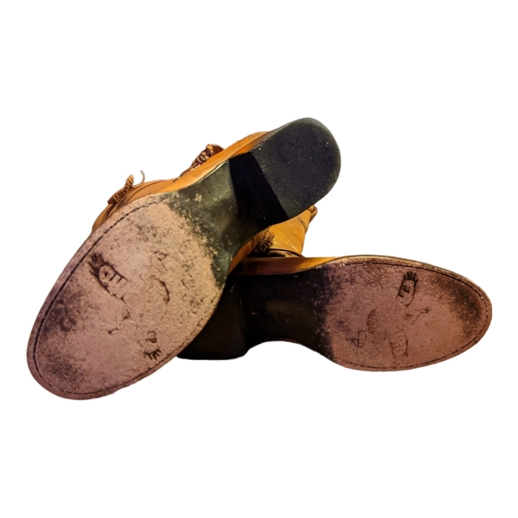 RARE Freebird by Steven "Stela" Braided Boots Burnished Cognac Brown Siz… - Picture 8 of 10